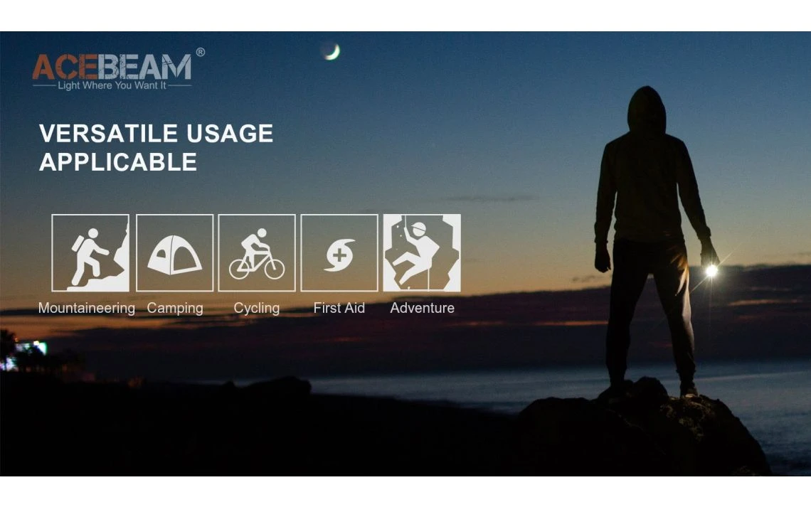 AceBeam E70-BR Compact 4600 Lumen Brass EDC Torch - Image 3