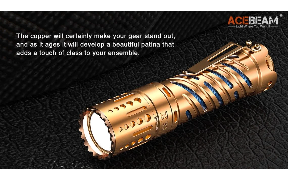 AceBeam E70-CU Compact 4600 Lumen Copper EDC Torch - Image 4