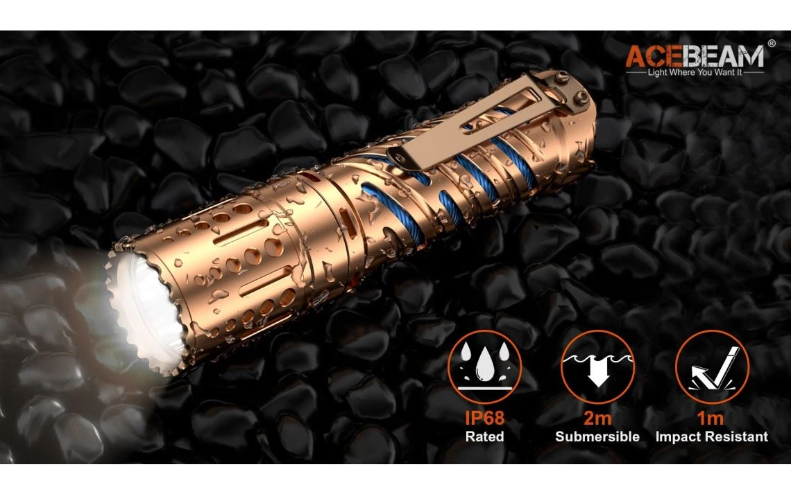 AceBeam E70-CU Compact 4600 Lumen Copper EDC Torch - Image 5