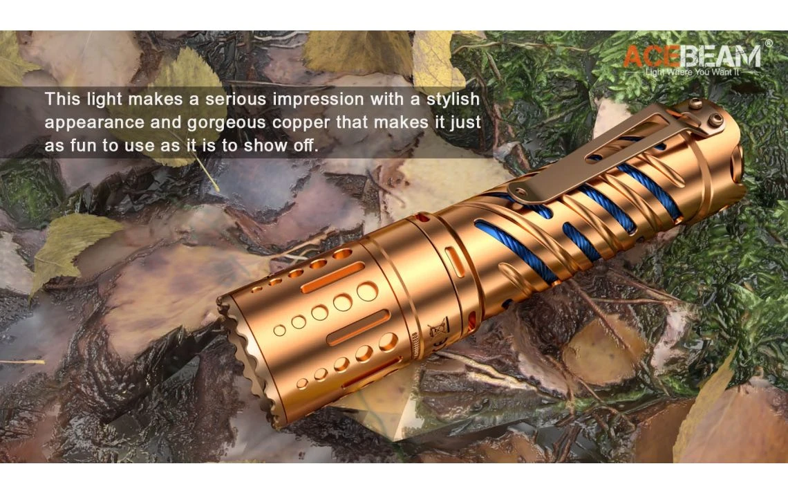 AceBeam E70-CU Compact 4600 Lumen Copper EDC Torch - Image 7