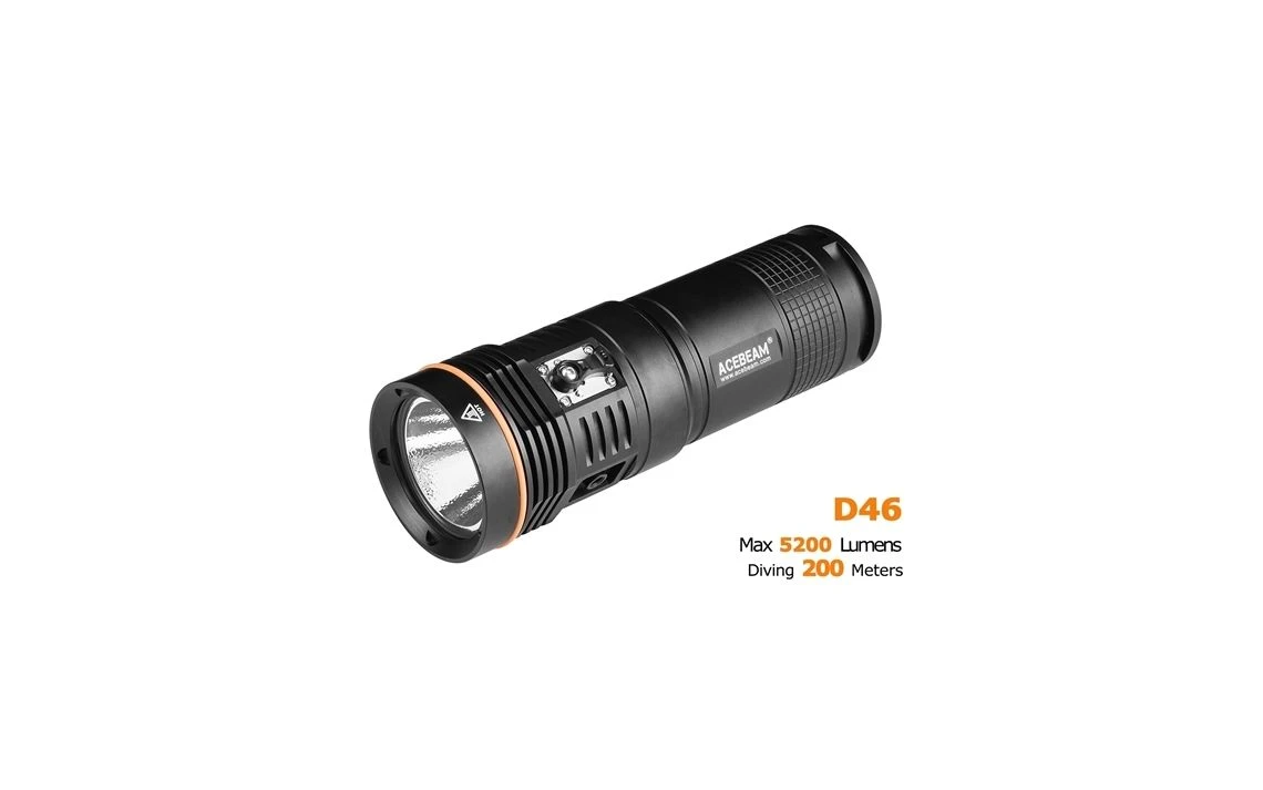 AceBeam D46 XHP70.2 5200 Lumen 398m Diving Torch - Image 2