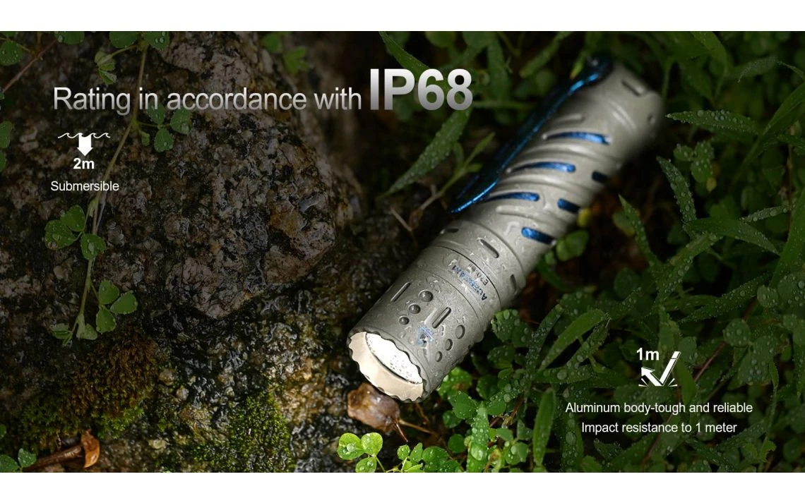 AceBeam E70 Mini Ti Compact 2000 Lumen Titanium EDC Torch - Image 7