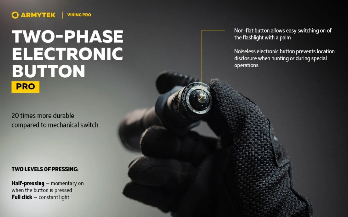 Armytek Viking Pro 2200 Lumen 288m Throw Rechargeable LED Torch - Image 7