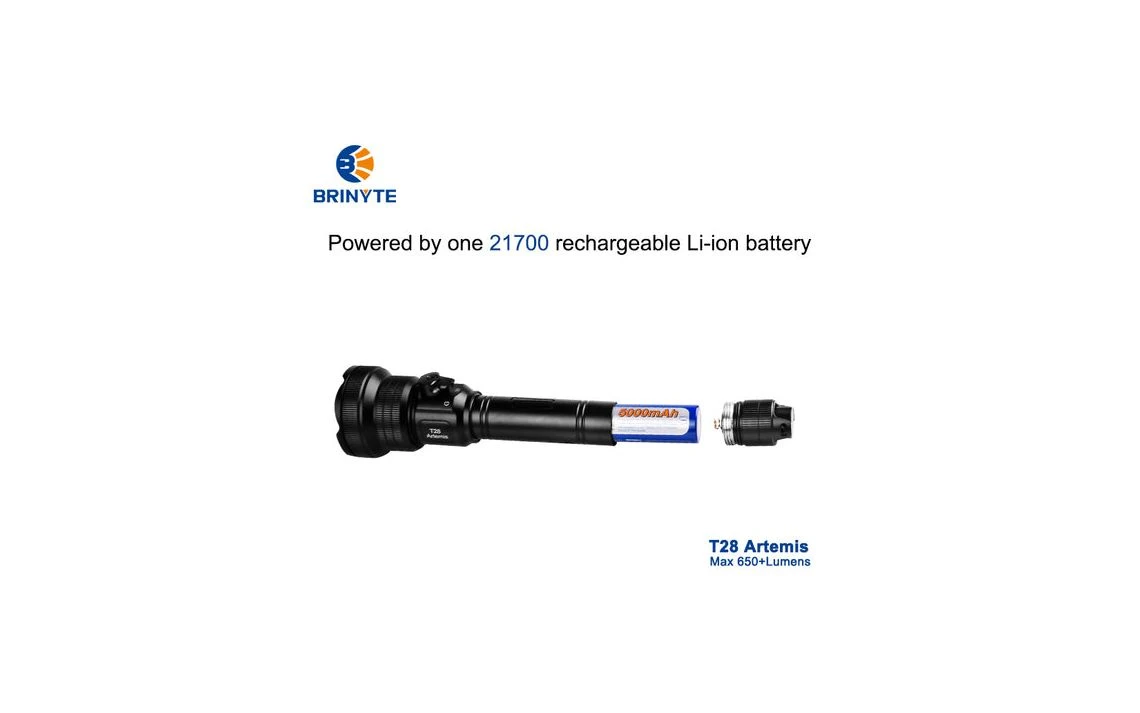 Brinyte T28 Zoomable 650 Lumen 525m White, Red And Green Hunting Torch - Image 4