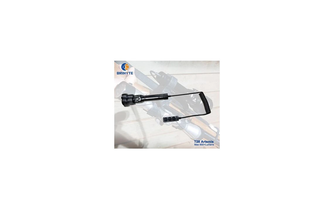 Brinyte T28 Zoomable 650 Lumen 525m White, Red And Green Hunting Torch - Image 3