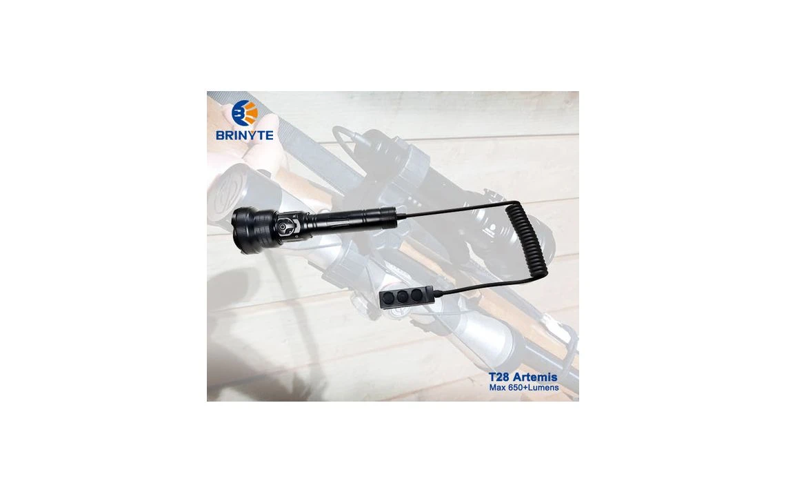 Brinyte T28 Zoomable 650 Lumen 525m White, Red And Green Hunting Torch - Image 10