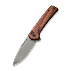 CIVIVI C21006-3 Conspirator Flipper And Button Lock Knife Wood Handle 3.48"