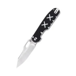 Kizer Ki4562A1 Cormorant Button Lock Black And White G10 Handle