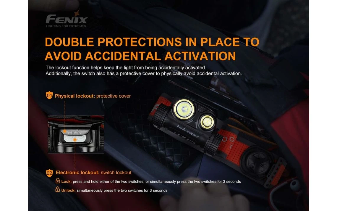 Fenix HM65R-T Dual Output 1500 Lumen Rechargeable Spot & Flood LED Headlamp - Image 8