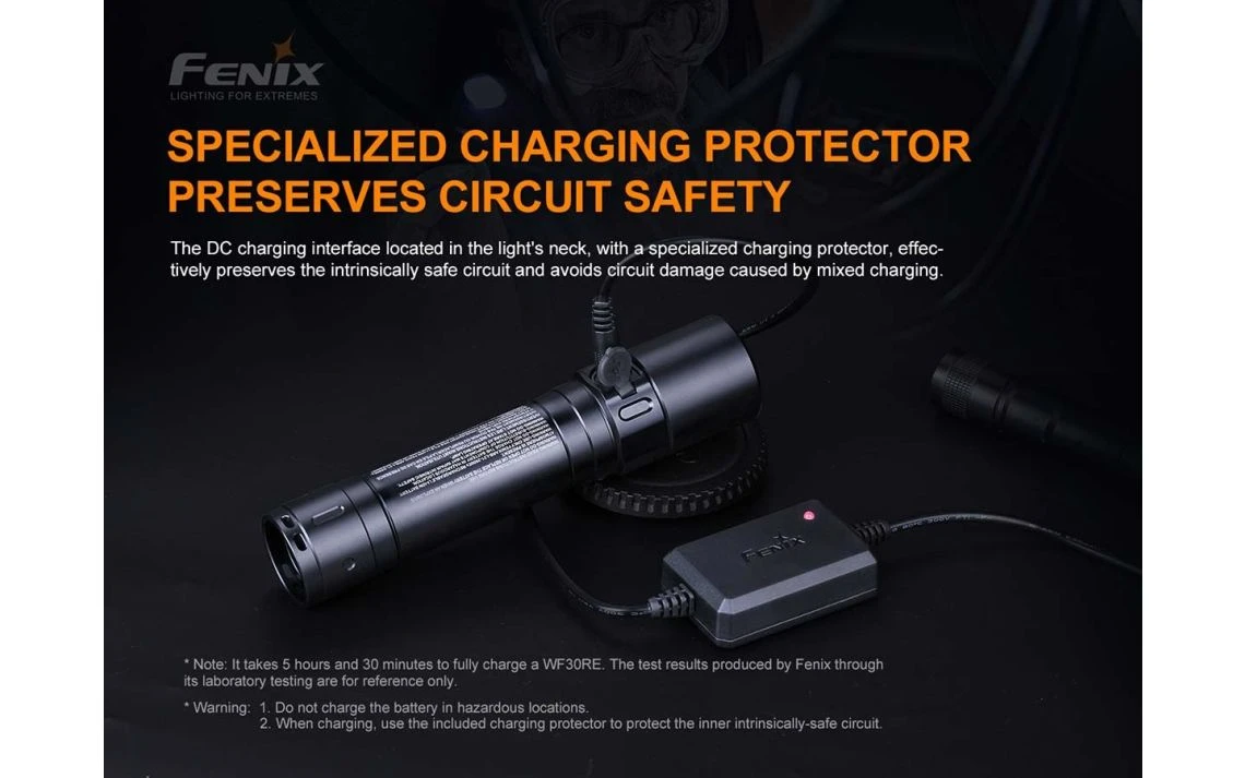 Fenix WF30RE Intrinsically Safe 280 Lumen Rechargeable LED Torch 11 Fenix WF30RE Intrinsically Safe 280 Lumen Rechargeable LED Torch - Image 9