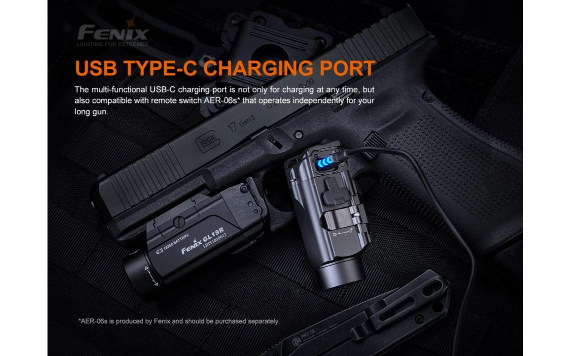 Fenix GL19R Mini 1200 Lumen USB-C Rechargeable Pistol Light - Image 10