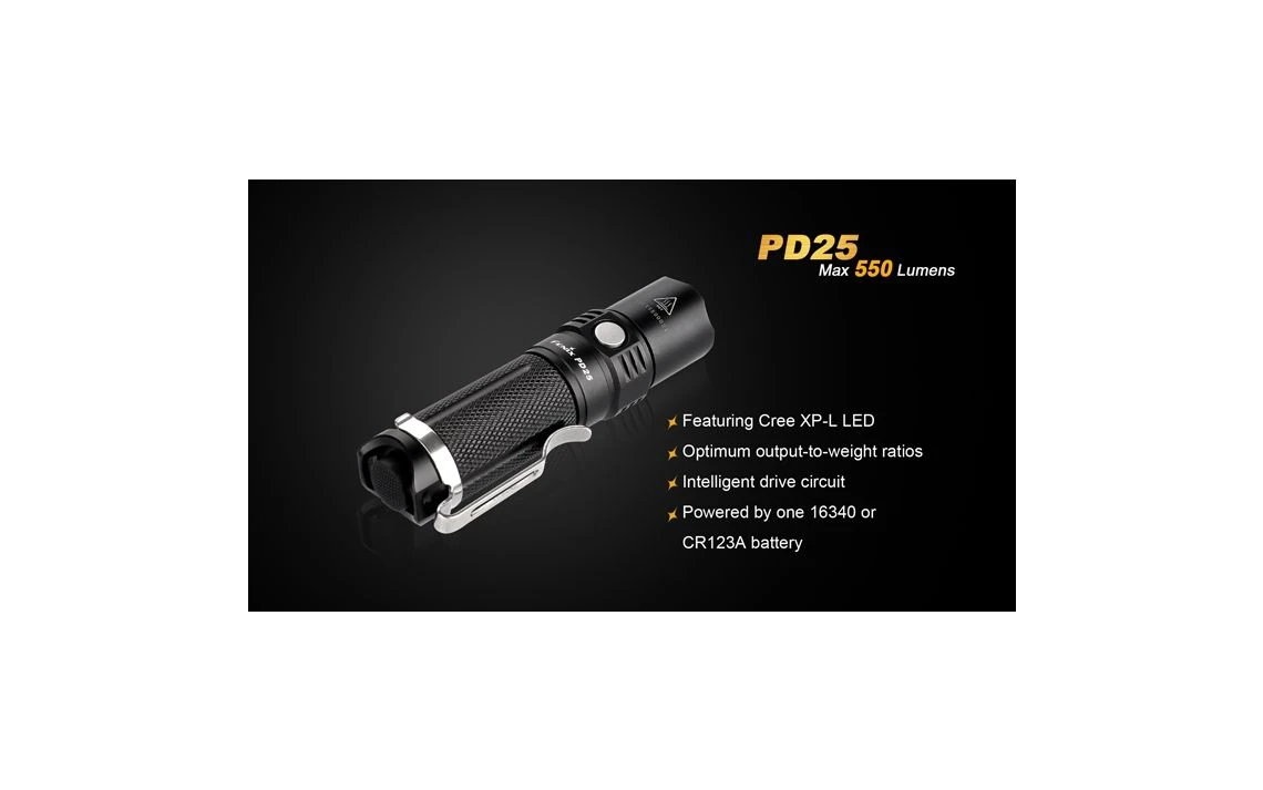 Fenix PD25 Mini 550 Lumen Tactical LED Torch - Image 4
