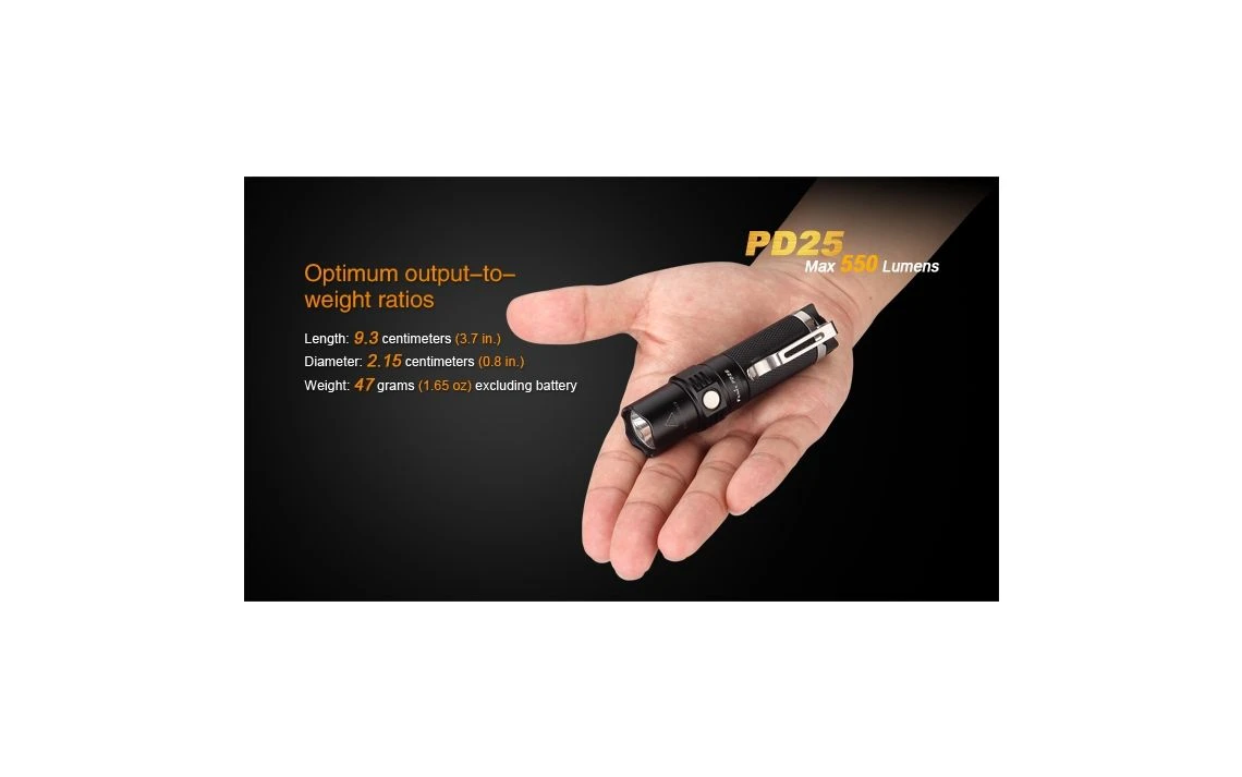 Fenix PD25 Mini 550 Lumen Tactical LED Torch - Image 6