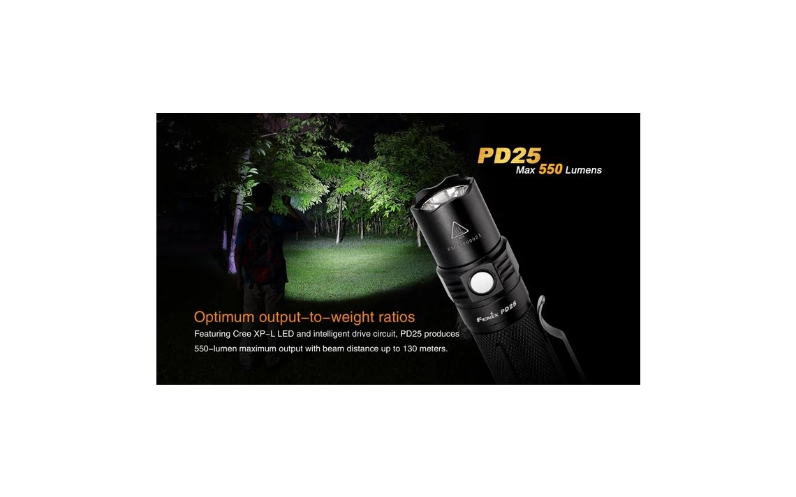 Fenix PD25 Mini 550 Lumen Tactical LED Torch - Image 7