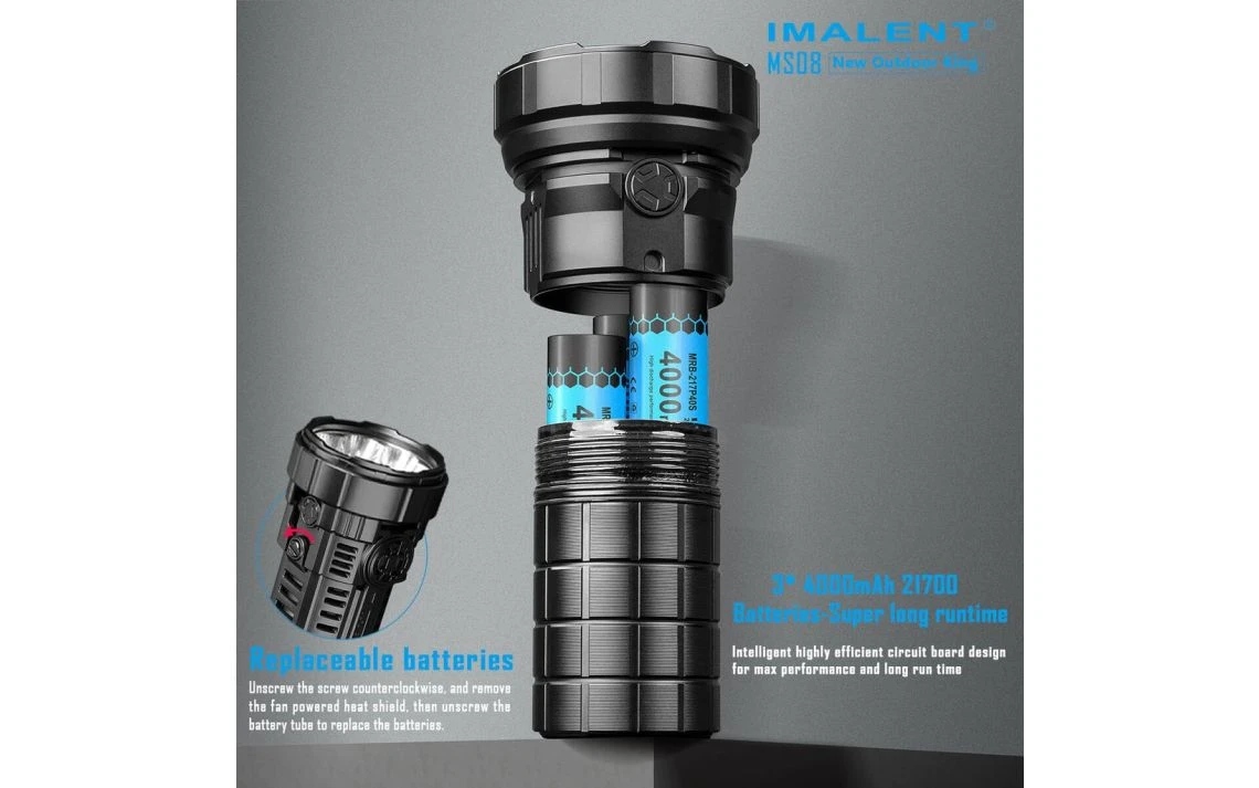 Imalent MS08 Powerful 34000 Lumen 738m Rechargeable Search Light - Image 6