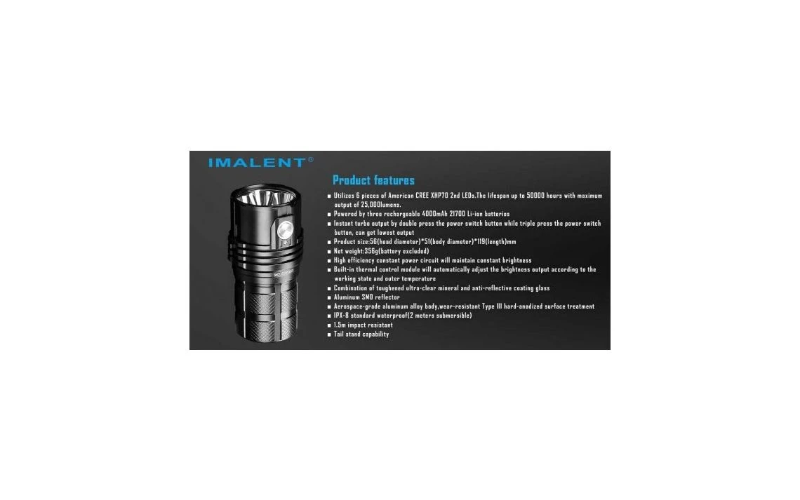 Imalent MS06 Compact 25000 Lumen Rechargeable LED Search Light 19 Imalent MS06 Compact 25000 Lumen Rechargeable LED Search Light - Image 17