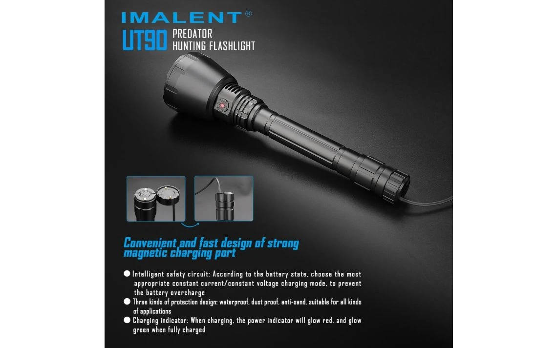Imalent UT90 Powerful 4800 Lumen 1308m Long Range Rechargeable Hunting Torch & Kit - Image 14
