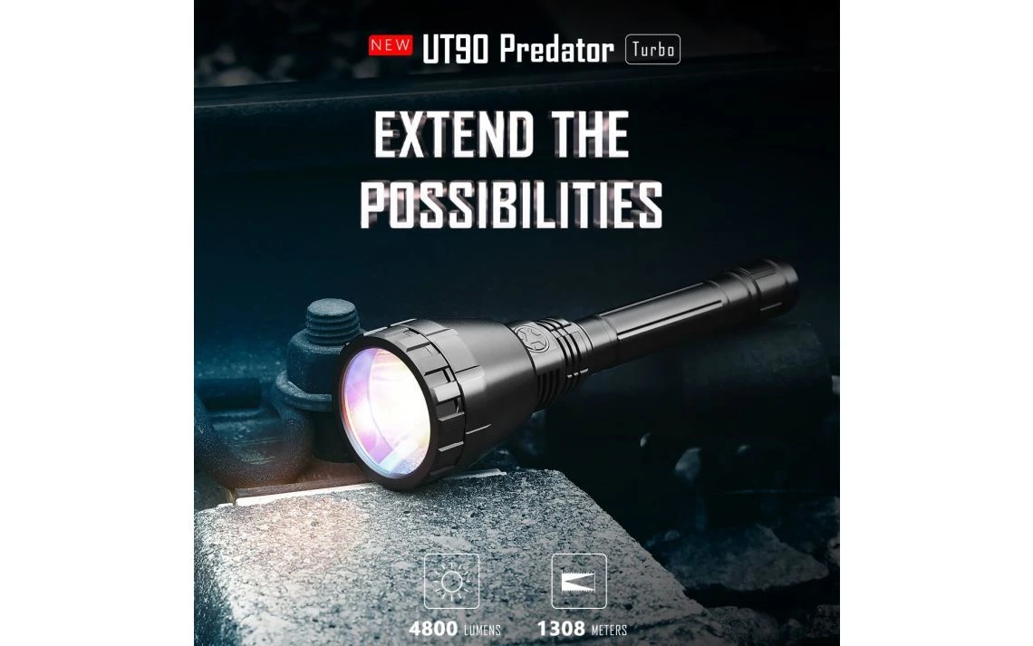 Imalent UT90 Powerful 4800 Lumen 1308m Long Range Rechargeable Hunting Torch & Kit - Image 3