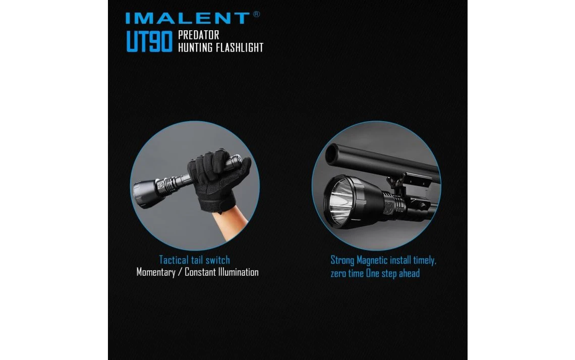 Imalent UT90 Powerful 4800 Lumen 1308m Long Range Rechargeable Hunting Torch & Kit - Image 5