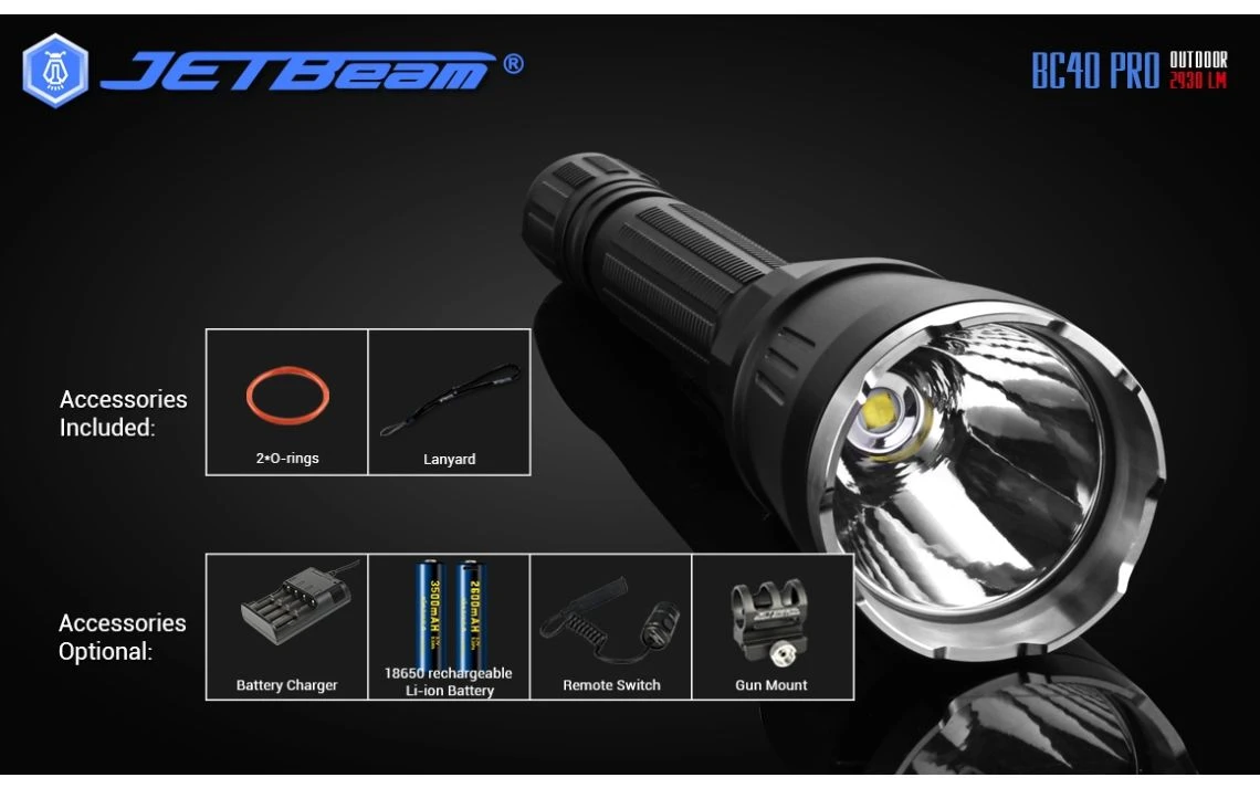 JETBeam BC40 Pro Powerful 2930 Lumen LED Torch 19 JETBeam BC40 Pro Powerful 2930 Lumen LED Torch - Image 17