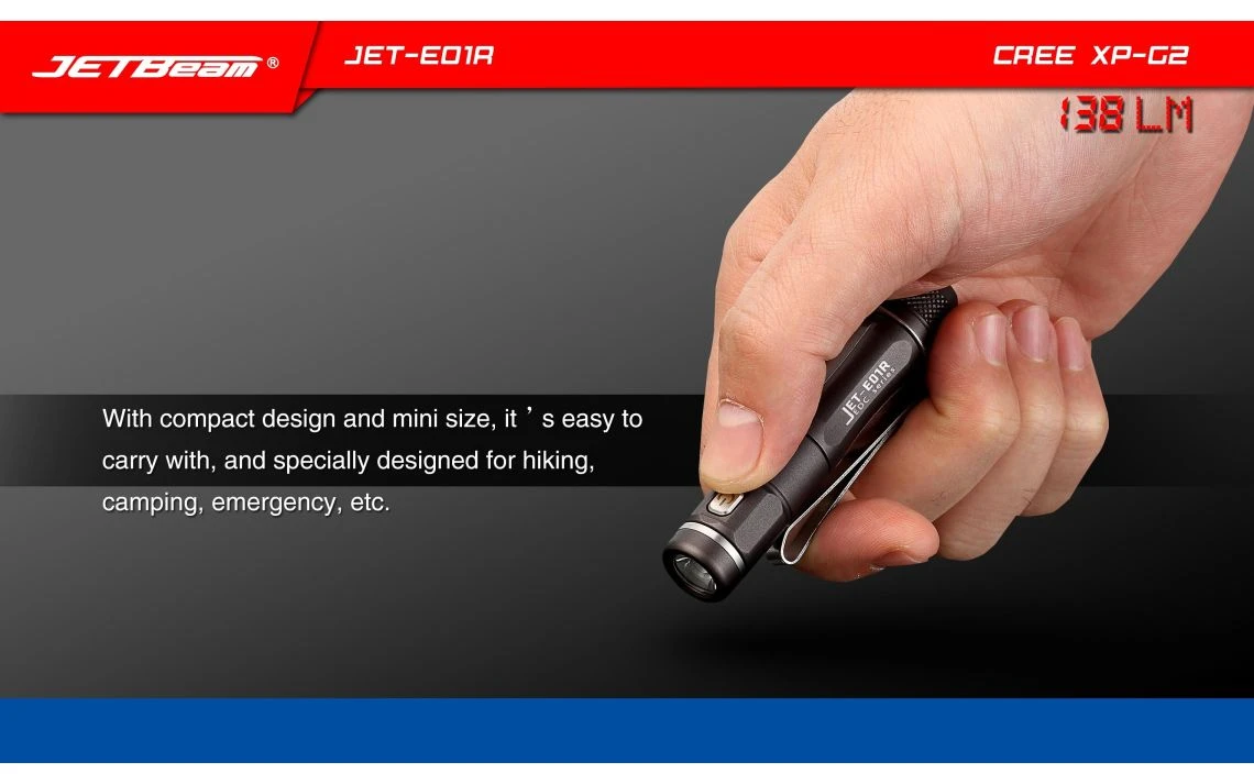 JETBeam JET-E01R Mini 138 Lumen AAA Rechargeable EDC Torch - Image 19