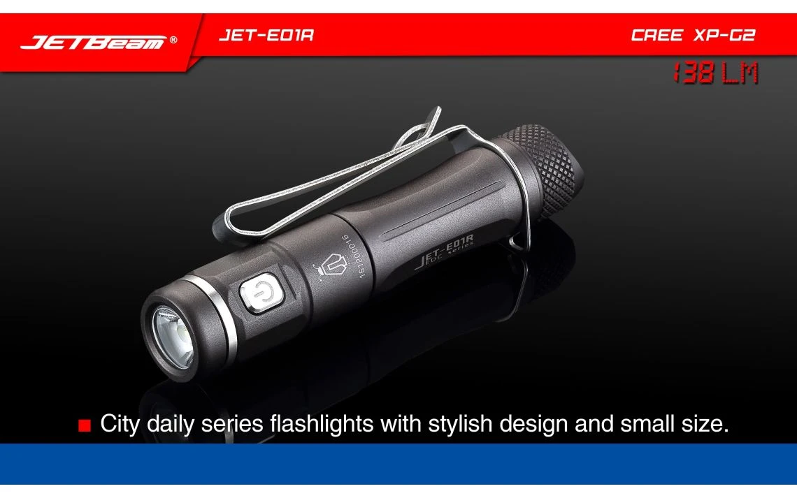 JETBeam JET-E01R Mini 138 Lumen AAA Rechargeable EDC Torch - Image 7