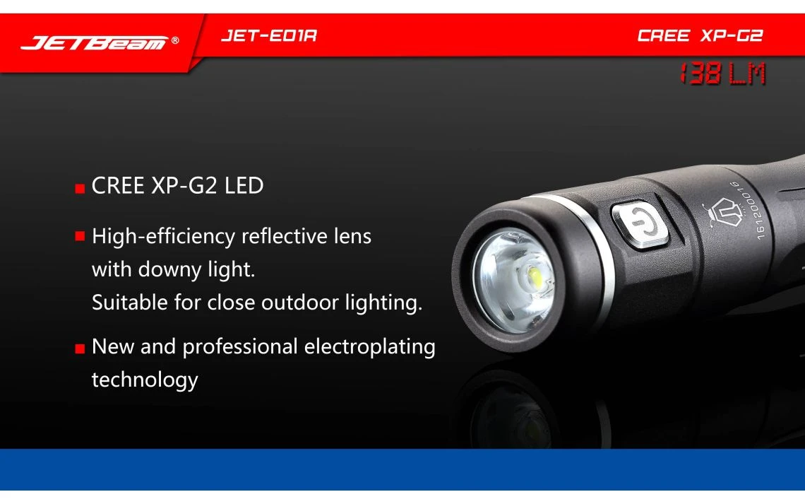 JETBeam JET-E01R Mini 138 Lumen AAA Rechargeable EDC Torch - Image 9