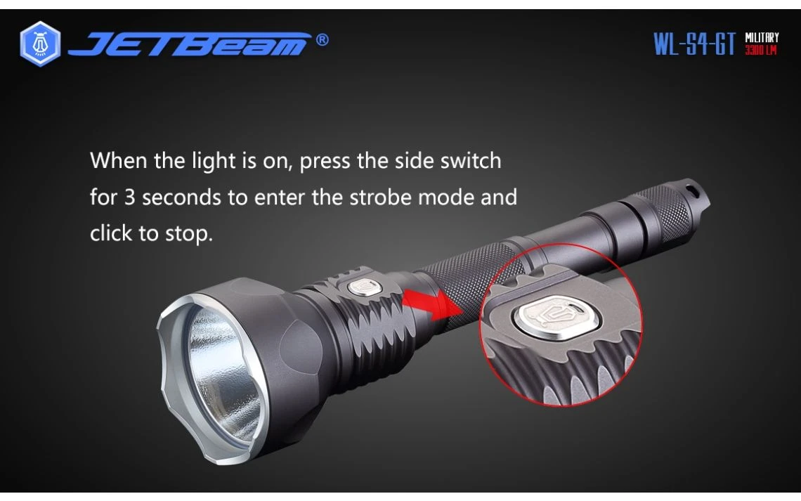 JETBeam WL-S4-GT Powerful 2930 Lumen 400m LED Torch - Image 13