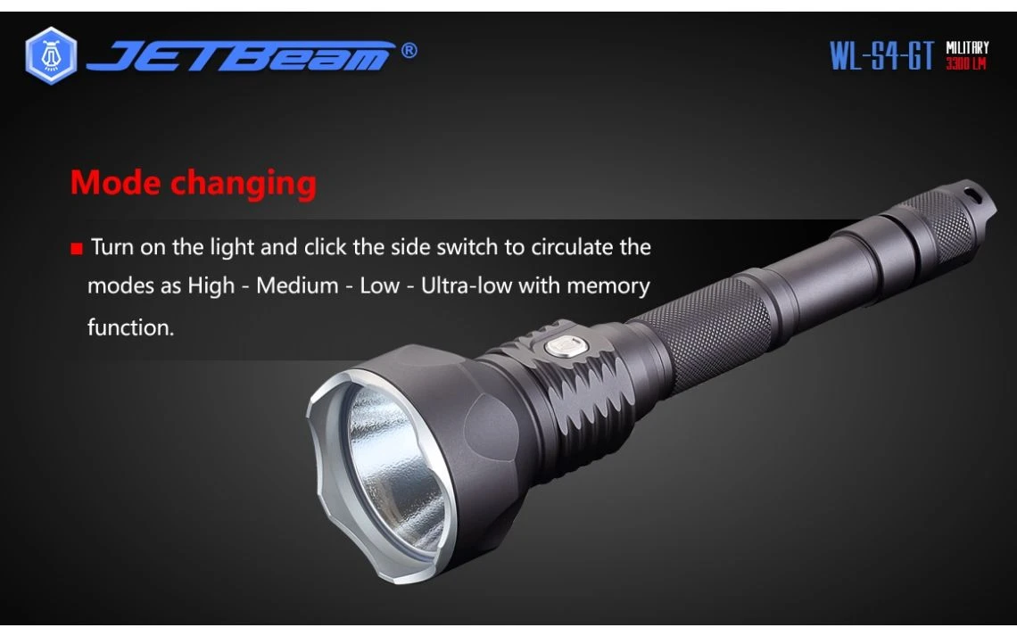 JETBeam WL-S4-GT Powerful 2930 Lumen 400m LED Torch - Image 16