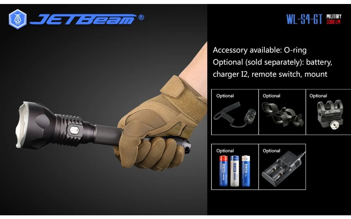 JETBeam WL-S4-GT Powerful 2930 Lumen 400m LED Torch - Image 20