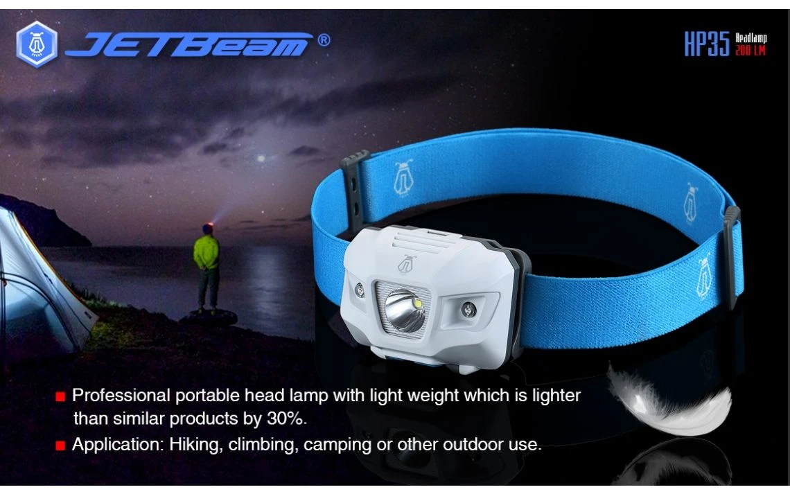 JETBeam HP35 Lightweight 200 Lumen Headlamp - Image 8