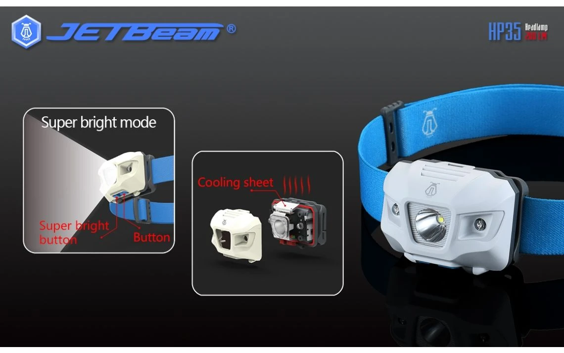 JETBeam HP35 Lightweight 200 Lumen Headlamp - Image 7