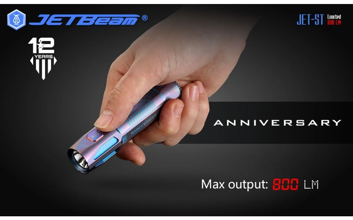 JETBeam JET-ST Special Edition 800 Lumen Titanium LED Torch - Image 6