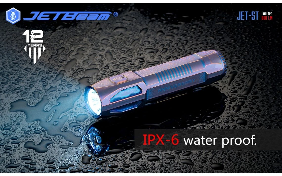 JETBeam JET-ST Special Edition 800 Lumen Titanium LED Torch - Image 15