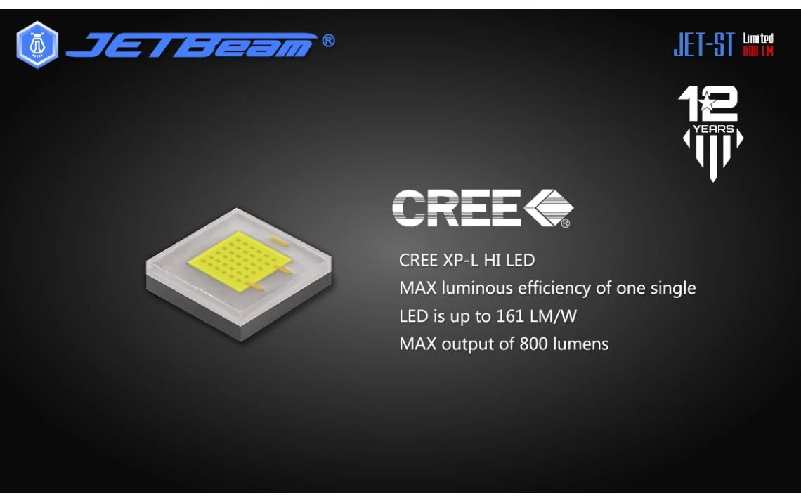 JETBeam JET-ST Special Edition 800 Lumen Titanium LED Torch - Image 7
