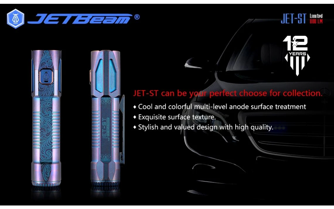 JETBeam JET-ST Special Edition 800 Lumen Titanium LED Torch - Image 14