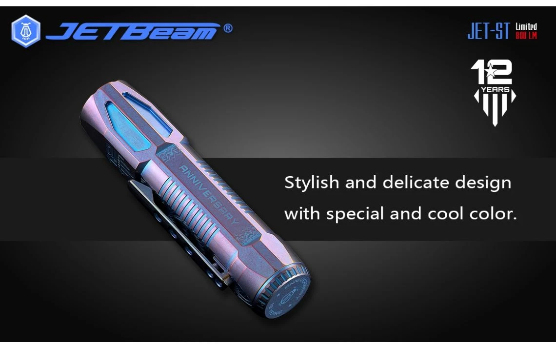 JETBeam JET-ST Special Edition 800 Lumen Titanium LED Torch - Image 17