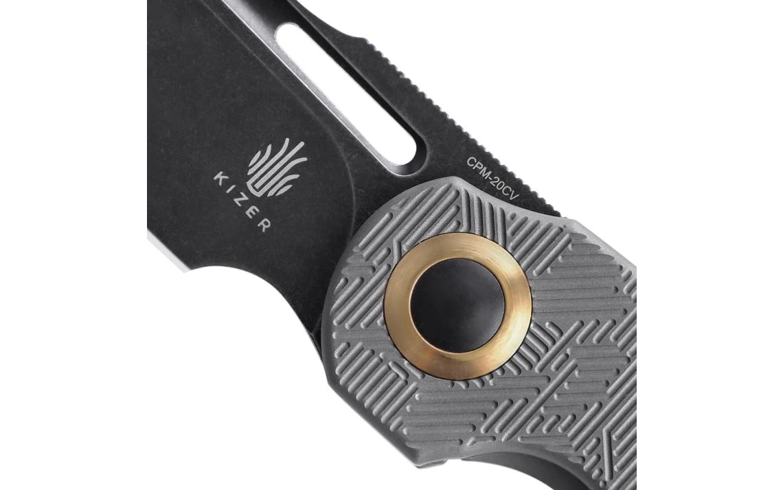 Kizer Ki3569A2 October 20CV Blade Grey Titanium Handle 2.93" - Image 4