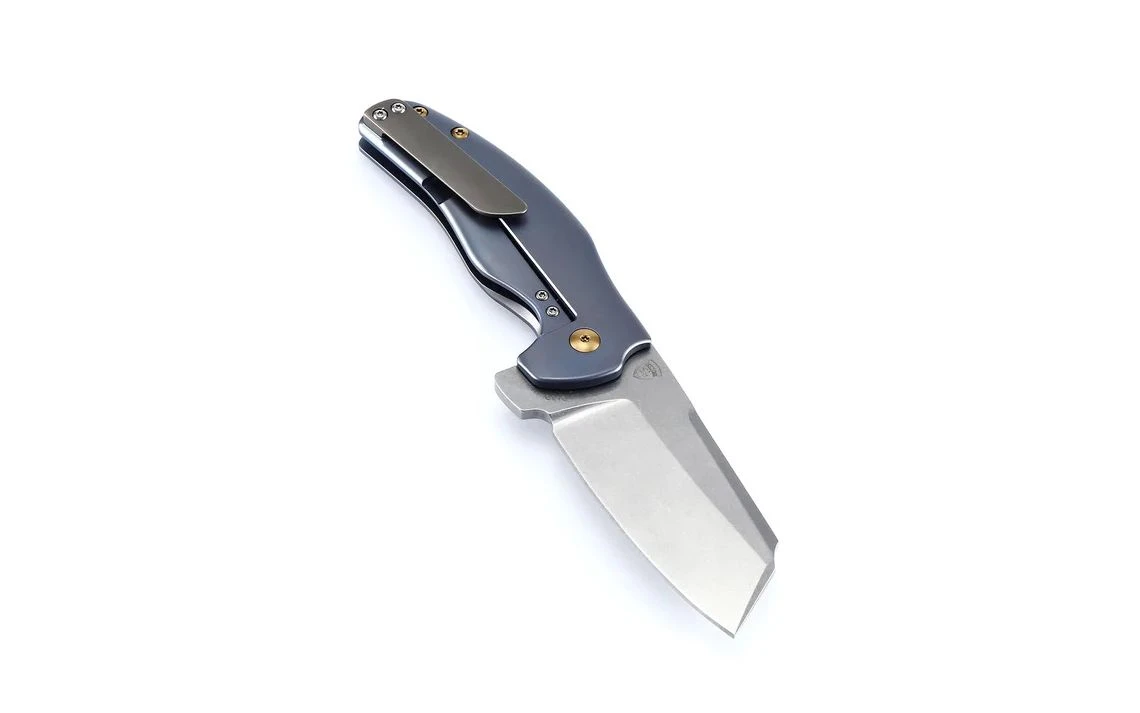 Kizer Ki4488A2 Sheepdog Knives C01C Folding Knife 3.25" S35VN Blade, Titanium Blue Handles - Image 2