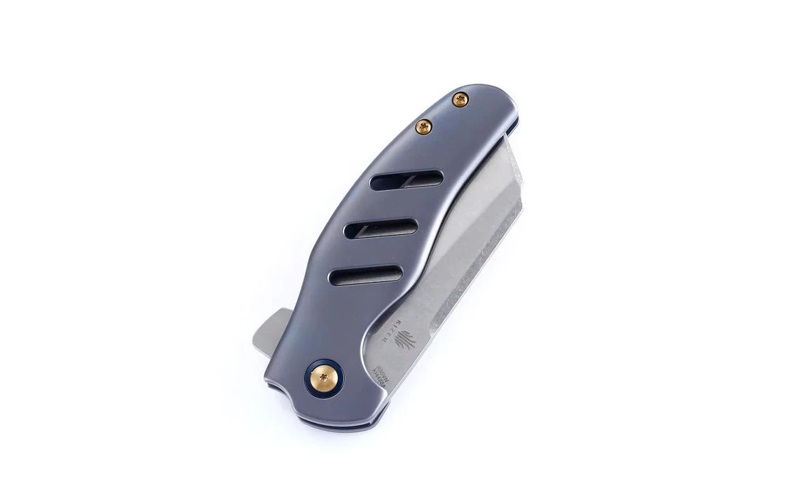 Kizer Ki4488A2 Sheepdog Knives C01C Folding Knife 3.25" S35VN Blade, Titanium Blue Handles - Image 5