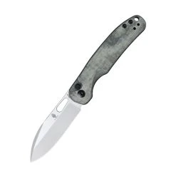 Kizer V3606C1 Azo HIC-CUP Button Lock Knife Green Micarta 3.15" Satin