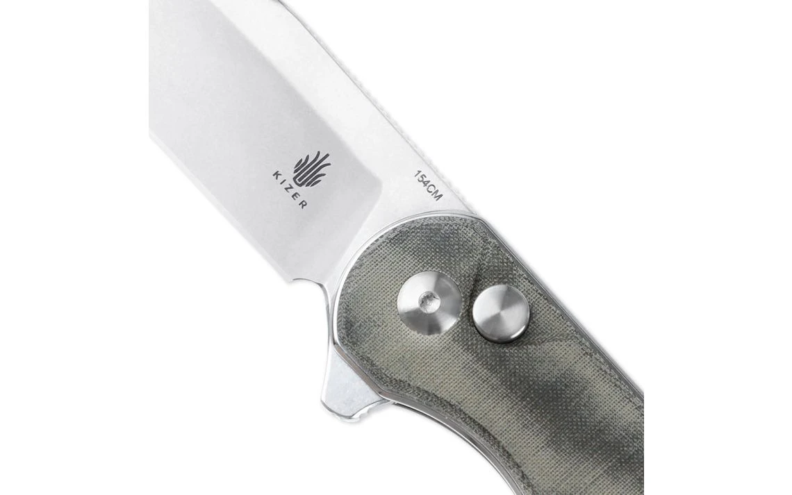 Kizer V3549C1 Assassin Folding Pocket Knife, Green Micarta - Image 4