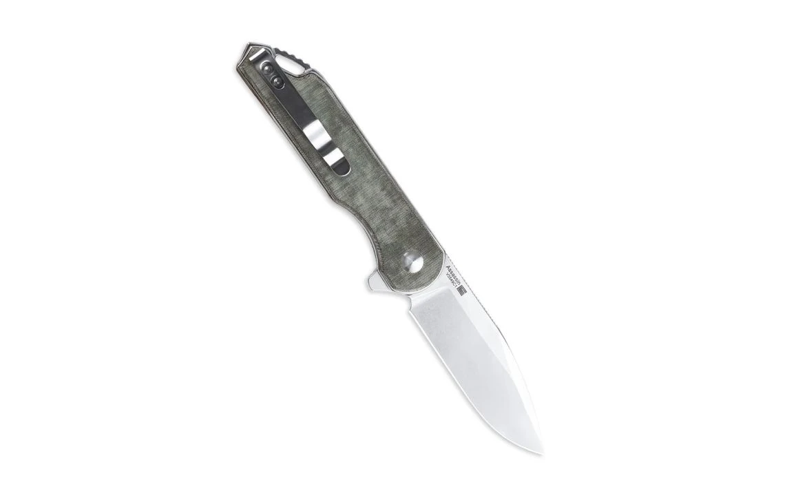 Kizer V3549C1 Assassin Folding Pocket Knife, Green Micarta - Image 2