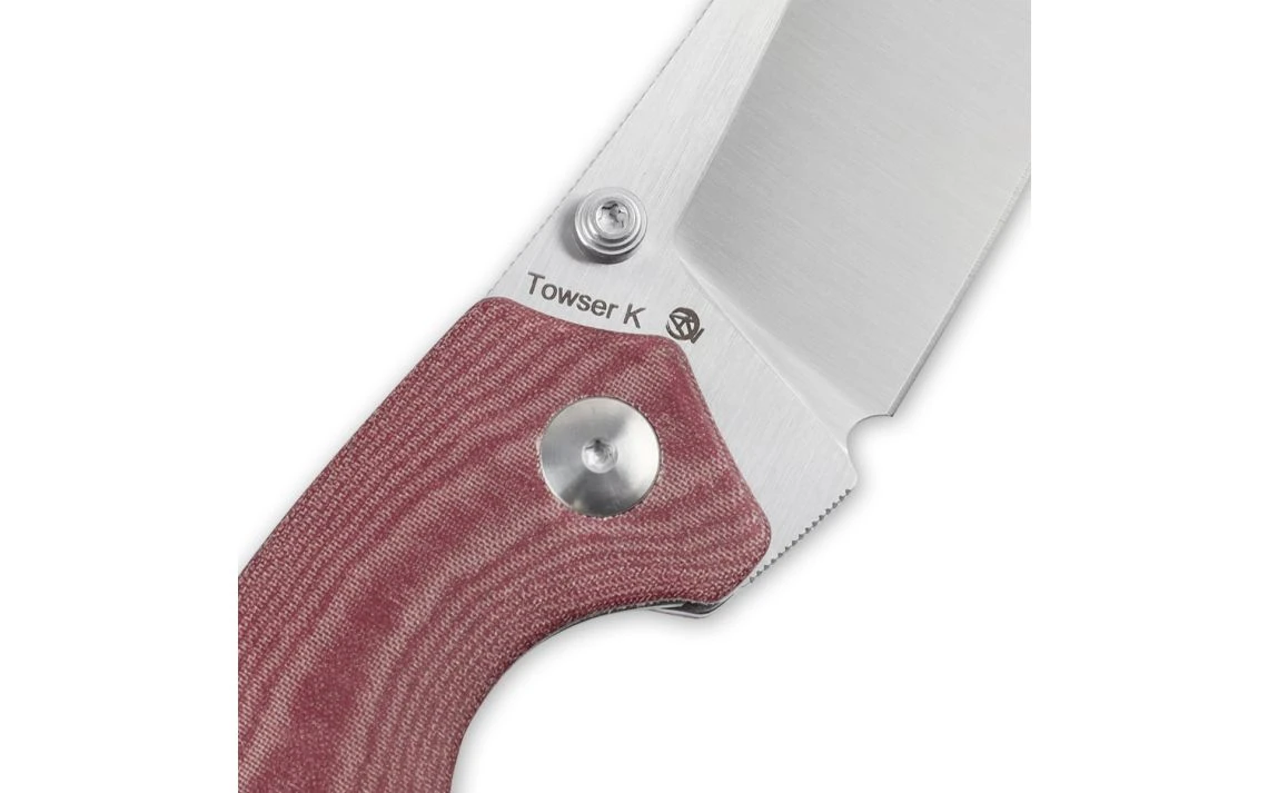 Kizer V4593C2 Azo Towser K Liner Lock Knife Red Micarta 3.39" - Image 3