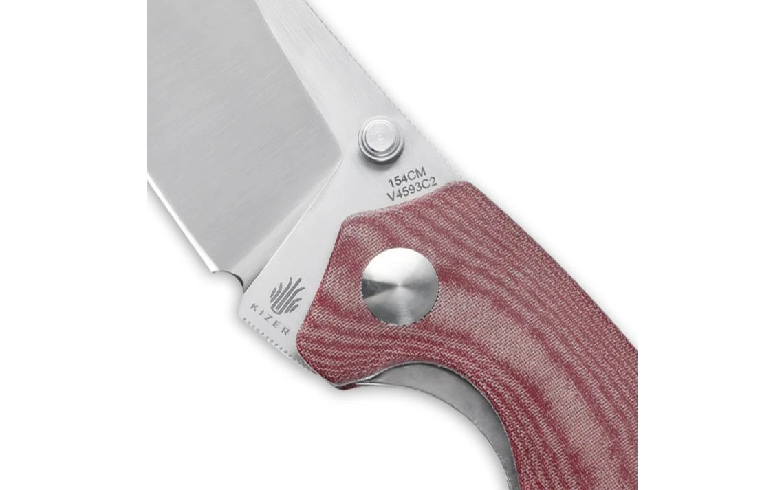 Kizer V4593C2 Azo Towser K Liner Lock Knife Red Micarta 3.39" - Image 4