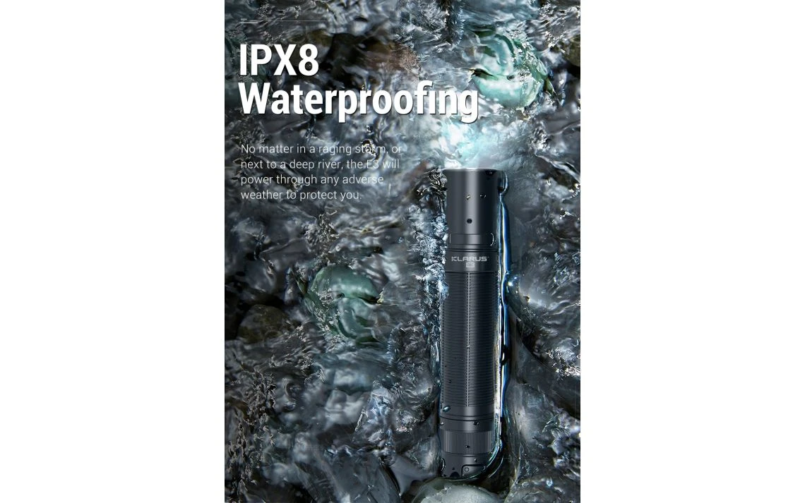 Klarus E3 Compact 2200 Lumen USB-C Rechargeable EDC Torch - Image 12