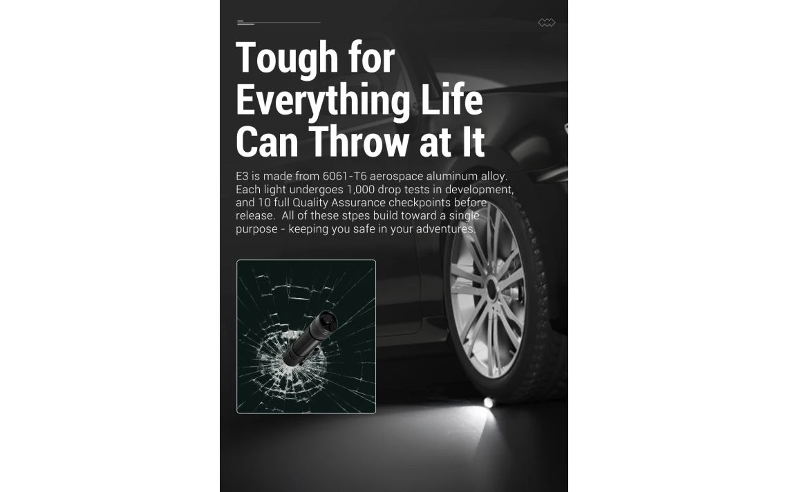 Klarus E3 Compact 2200 Lumen USB-C Rechargeable EDC Torch - Image 10