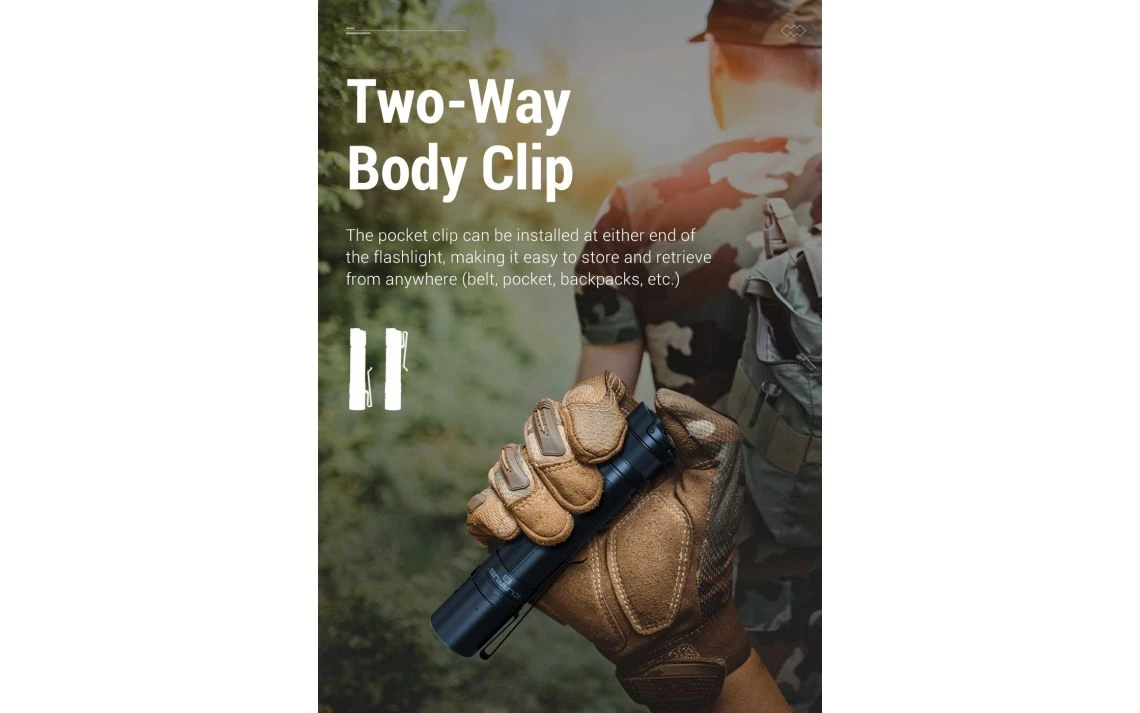 Klarus E3 Compact 2200 Lumen USB-C Rechargeable EDC Torch - Image 11