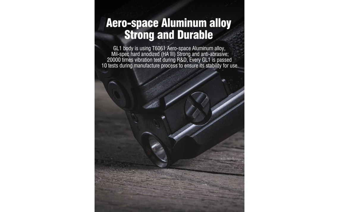 Klarus GL1 Ultra Compact 600 Lumen Rechargeable Pistol Light - Image 15