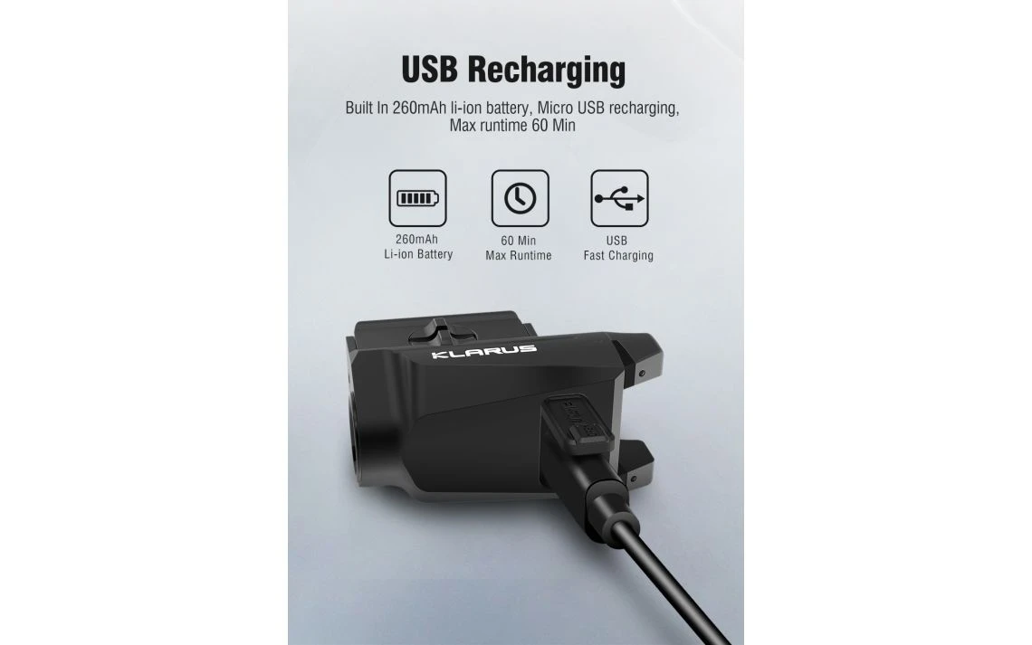 Klarus GL1 Ultra Compact 600 Lumen Rechargeable Pistol Light - Image 13